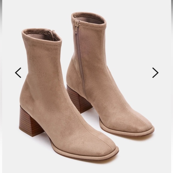 NWT Steve Madden Faux suede Pammy tan bootie - size 7.5 - Picture 14 of 14
